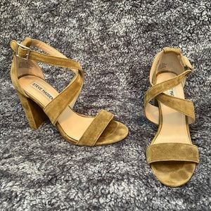 Steve Madden Caliopi olive block heel sandals